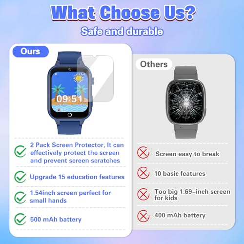 Kids Smart Watch for Girls with 26 Games, HD Camera, Touchscreen P746