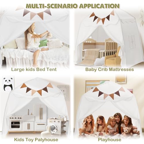 Extra Large Kids Play Tent with Star Lights, Portable & Foldable Teepee B40178