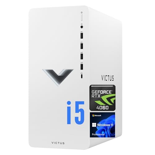 HP Victus 15L i7 RTX 4060 Premium Gaming Desktop, Intel i7-14700F (Beats Intel i9-12900F), GeForce RTX 4060, 32GB RAM, 2TB SSD, RJ-45, DisplayPort, Wi-Fi 6, Windows 11 Pro, Black