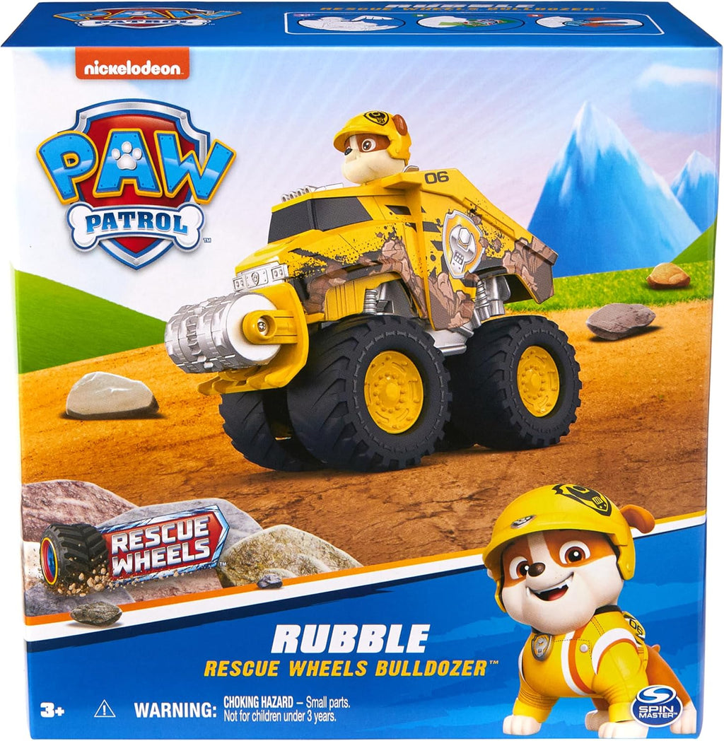 Paw Patrol Rescue Wheels Rubble's Bulldozer Toy Truck with Action Figure B5410