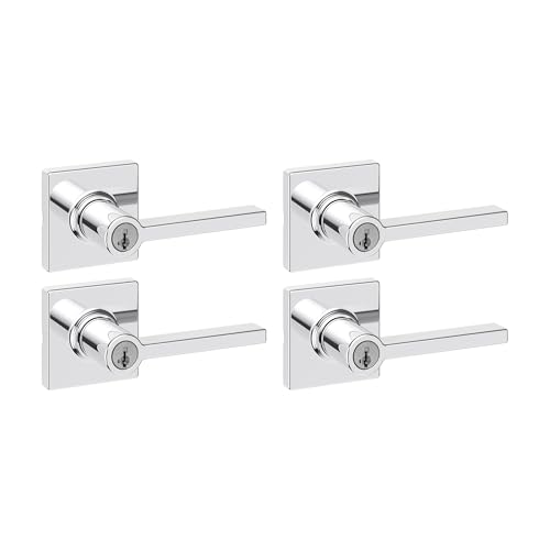 Kwikset Casey Interior Privacy Door Handle with Lock 10 Pack, Matte Black G103018