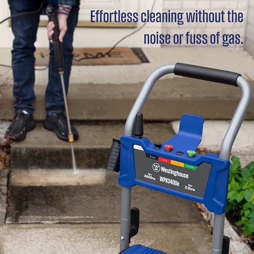 Westinghouse WPX3400e Electric Pressure Washer, 3400 PSI, 2.0 GPM, Brushless Motor N172
