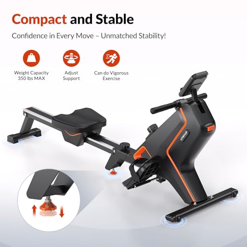 Magnetic Rowing Machine for Home, 16 Levels Resistance, 350 LB Capacity Q832