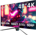 KTC 48 Inch 4K OLED Gaming Monitor, 0.1ms GTG 138Hz, 134% sRGB, 4-Side Frameless, Type-C 90W, Speakers,Remote, Freesync G-Sync, DP/HDMI/USB, VESA, Ultrawide OLED Monitor for Gaming/Movie/More
