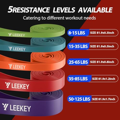 LEEKEY Resistance Bands with Handles and Door Anchor for Home Workouts O73971