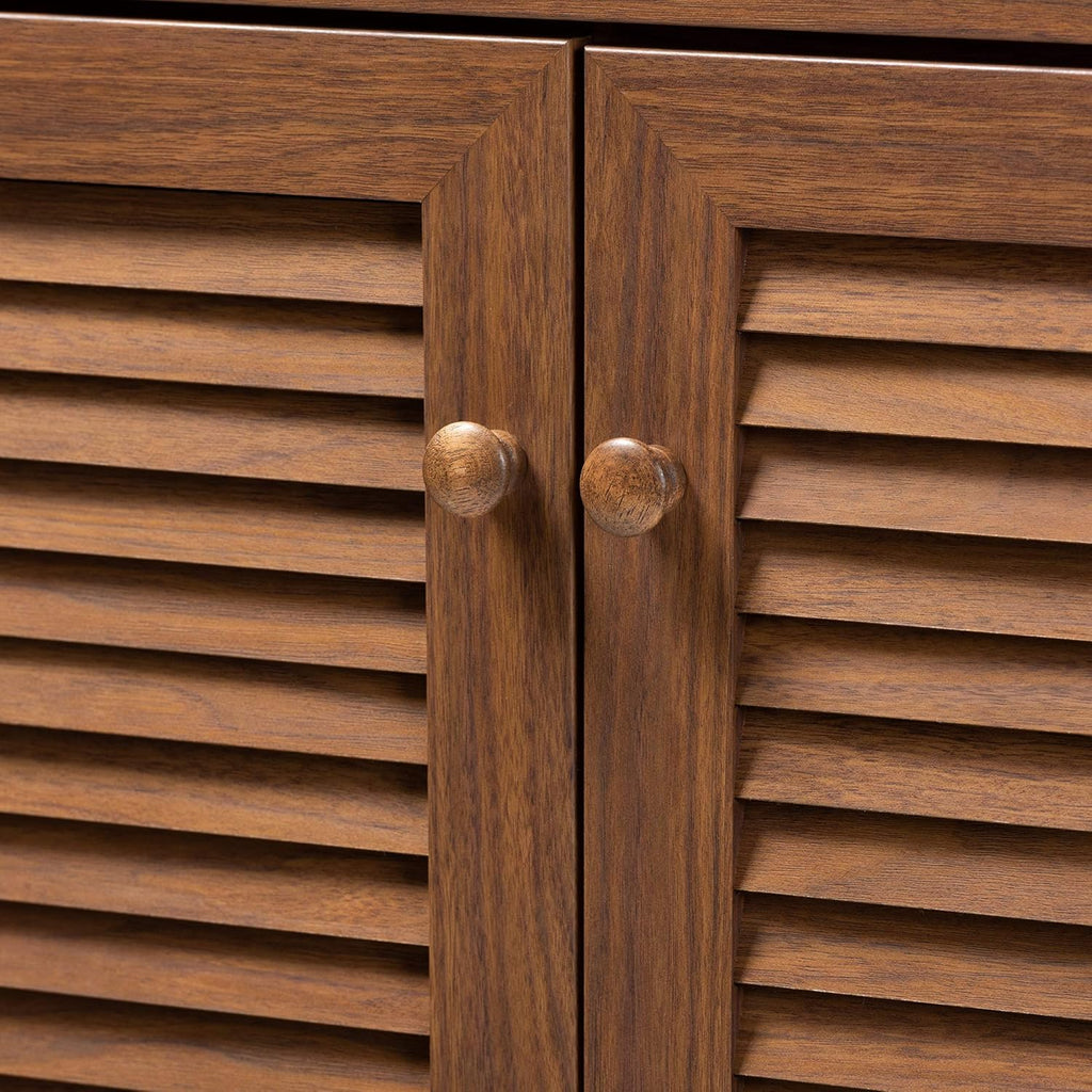 Baxton Studio Shoe Cabinet, Walnut X705466