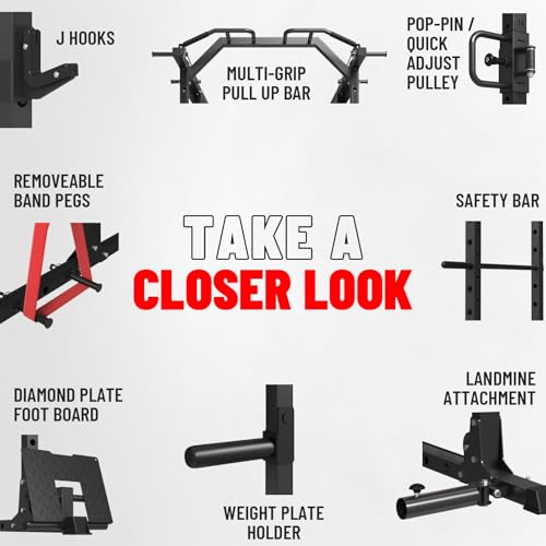 Mikolo Power Cage with Cable Crossover and LAT Pull Down System, 1500LBS I14340