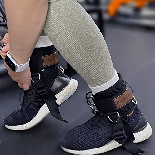 Adjustable Cable Ankle Strap with Neoprene Padded Steel D-Ring L42135