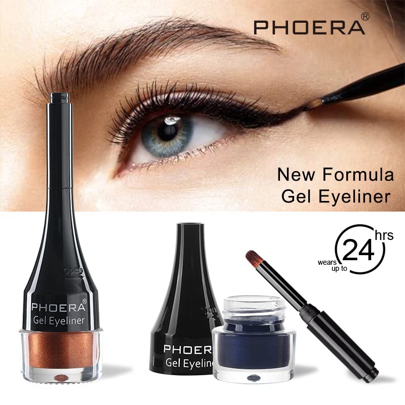 Go Ho Green Gel Eyeliner Pot with Brush, Matte Finish, Long Lasting M9479