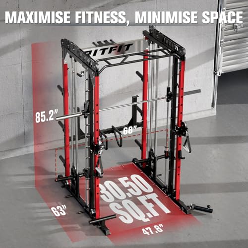 RitFit M1 & M1 Pro Smith Machine with Cable Crossover System for Home Gym Y659852