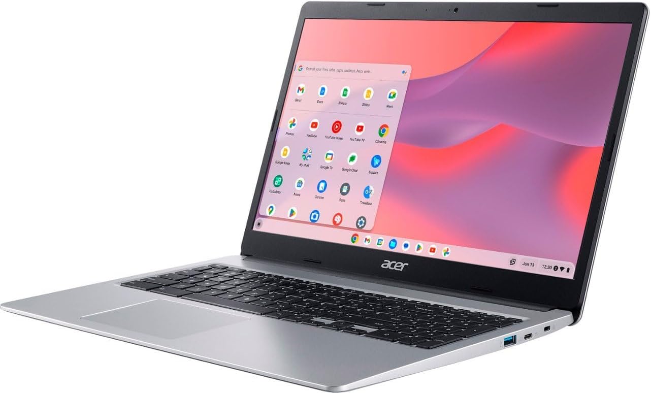 Acer Chromebook 315 15.6" HD Laptop with Protective Sleeve, Silver H922753