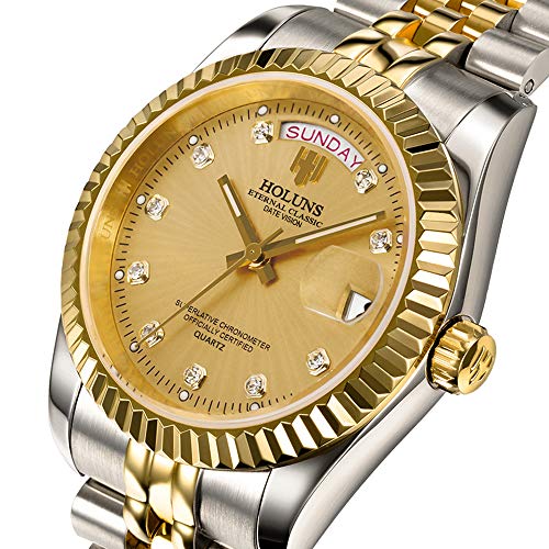 Men's 41mm Quartz Watch with Calendar Luminous Waterproof S339
