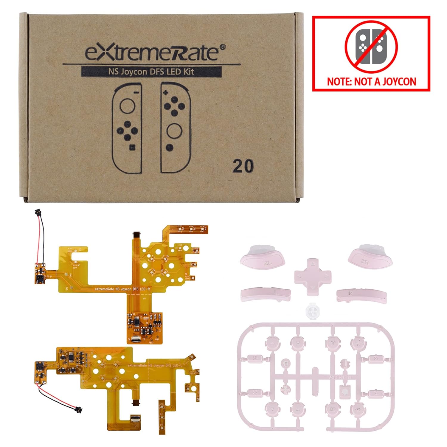 eXtremeRate 7 Colors 9 Modes LED Kit for Nintendo Switch Joy-Con Controller G95769