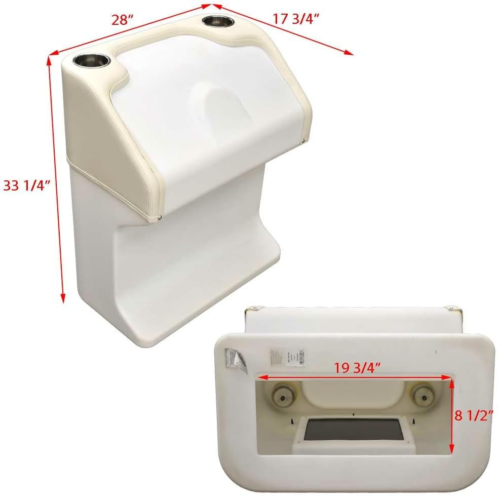 Wise Pontoon Boat Steering Console BM1158-204 White Beige Q71464