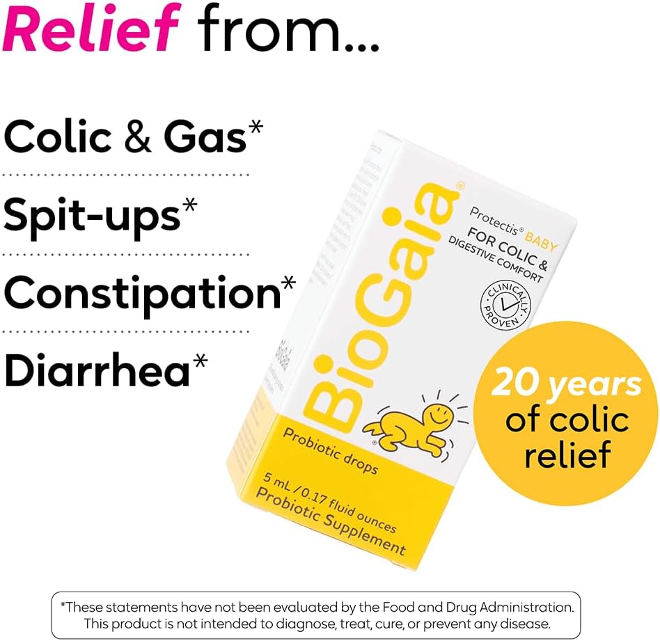 BioGaia Baby Probiotic Drops for Colic & Gas Relief, Safe for Newborns A9333