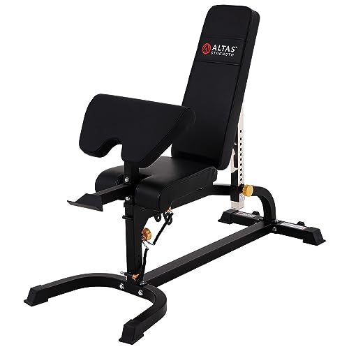 Altas Strength Adjustable Utility Bench with Preacher Curl Attachment T76531
