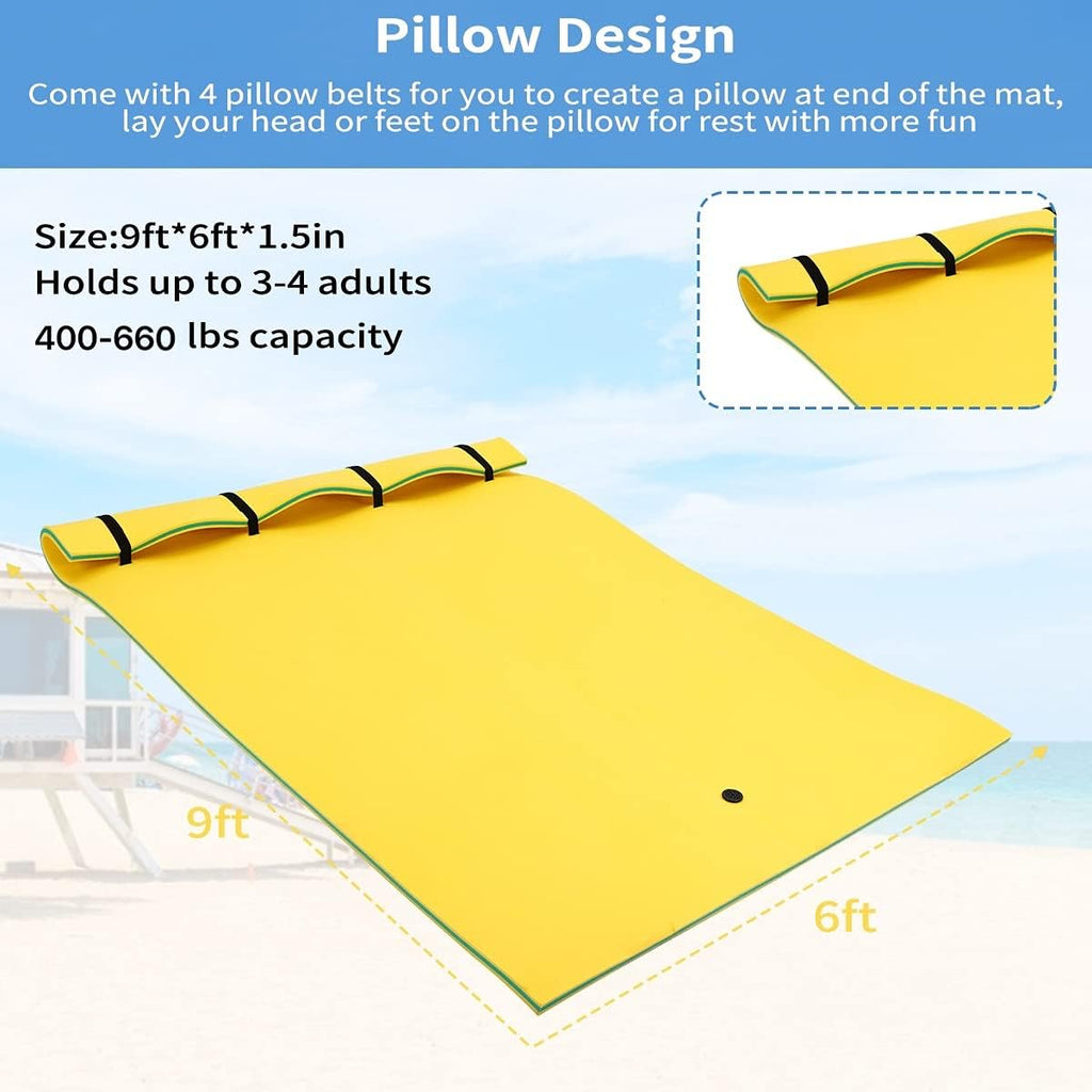 Outroad Floating Water Pad Mat 3 Layers XPE Foam Lily Pad for Beach Lake W6387