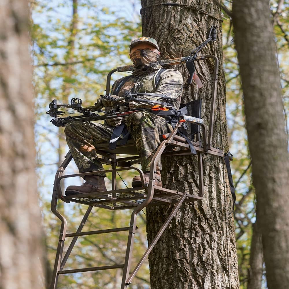 Guide Gear Ultra Comfort 18' Ladder Tree Stand for Hunting I5847