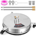 Pressure Washer Surface Cleaner, Power Washer Floor Attachment, 15 inch Surface Cleaner with 3 Wheels, Pressure Washing Surface Cleaner with 2 Extension Wand 4000 PSI for Cleaning Driveway, Sidewalk