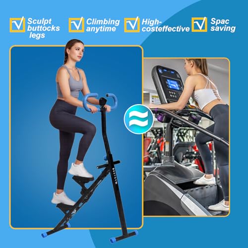 Foldable Stair Stepper Climber with Adjustable Handles for Home D497