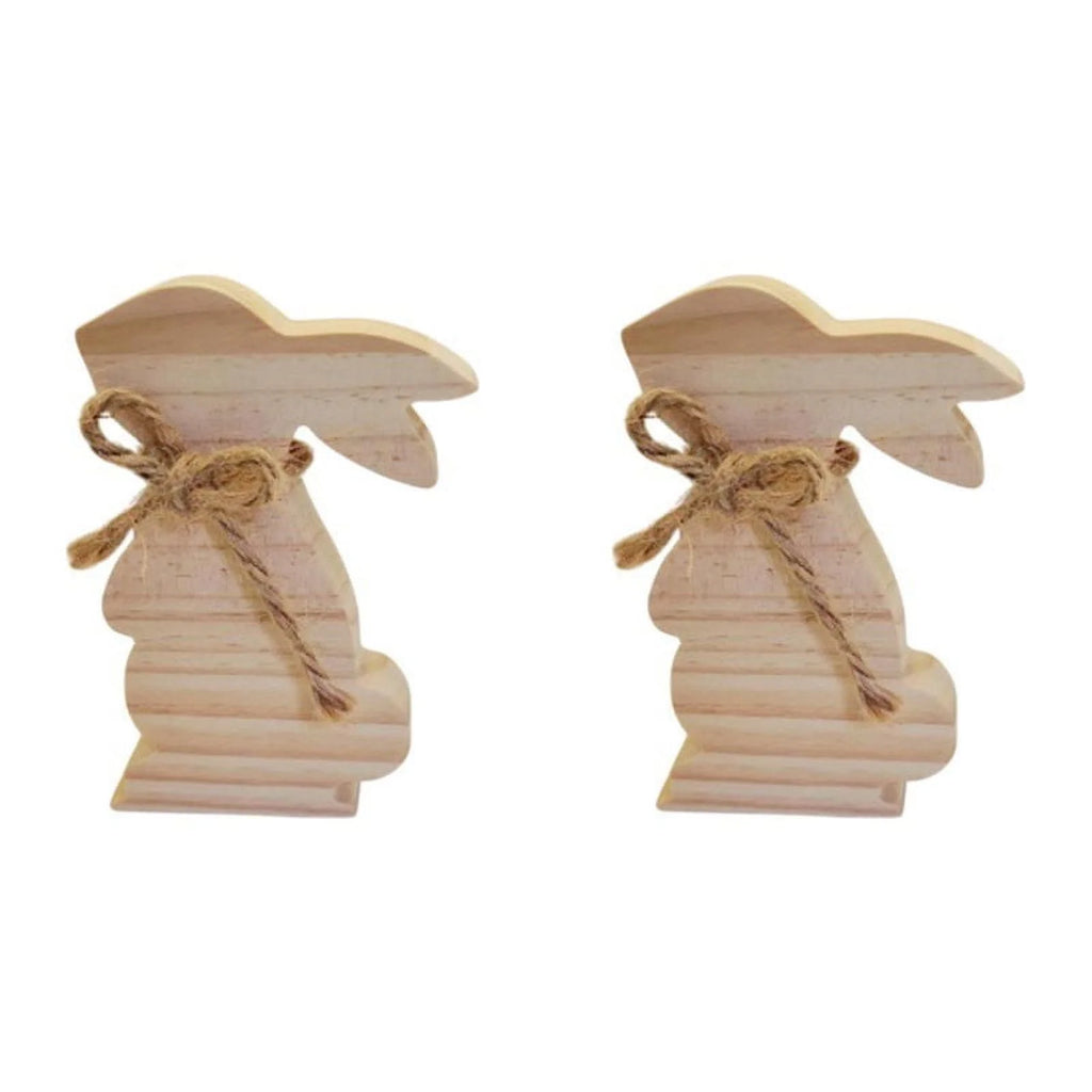 Easter Rabbit Wooden Ornaments 2PCS L247463