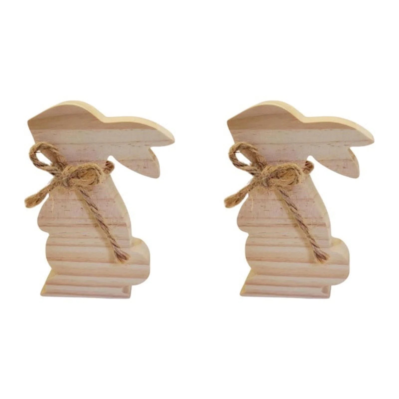 Easter Rabbit Wooden Ornaments 2PCS L247463