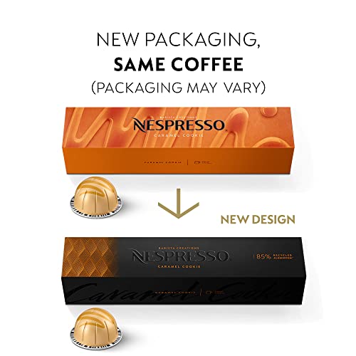 Nespresso Vertuo Barista Flavored Medium Roast Coffee Pods, 30 Count Z6730