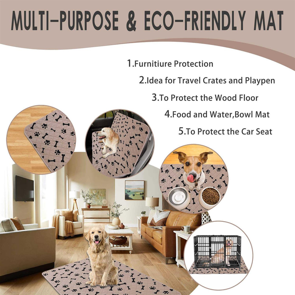 nanbowang Washable Non-Slip Dog Crate Pee Pads for Small Dogs W67447