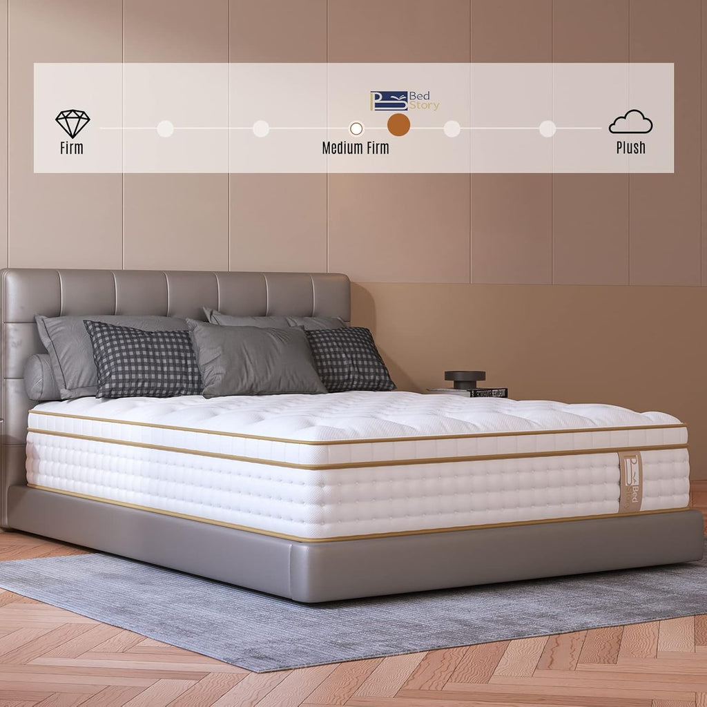 BedStory 12 Inch Queen Mattress, Gel Memory Foam and Innerspring, Made in USA X775