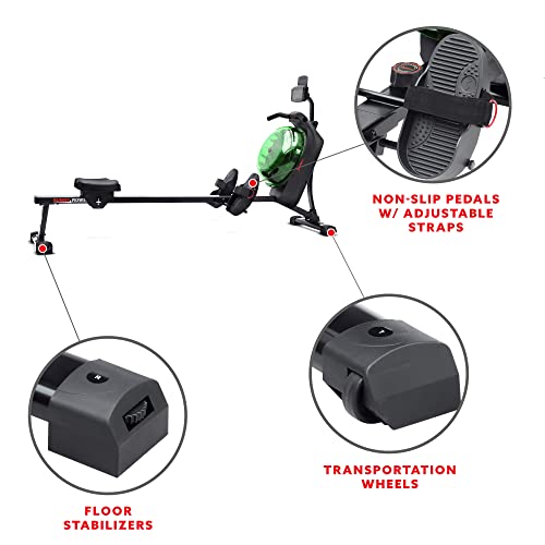Sunny Health & Fitness Elite Water Rowing Machine T4389