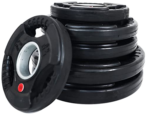 Olympic Cast Iron Weight Plates for Strength Training, Multiple Sizes S1890