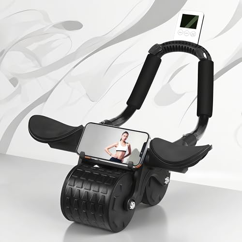 Ab Roller Wheel with Timer & Knee Mat, Home Workout Equipment U107095