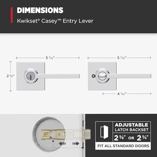 Kwikset Casey Interior Privacy Door Handle with Lock 10 Pack, Matte Black G103018