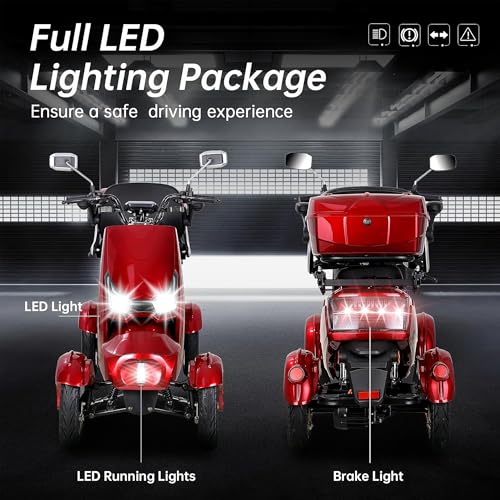 1000W Heavy Duty 4 Wheel Mobility Scooter for Seniors & Adults U9698