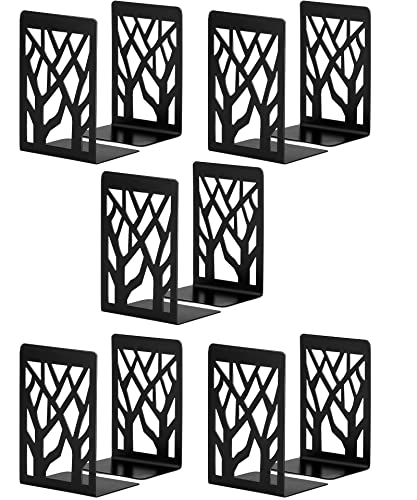 Book Ends, Bookends, Book Ends for Shelves, Bookends for Shelves, Bookend, Book Ends for Heavy Books, Book Shelf Holder Home Decorative, Metal Bookends Black 3 Pair, Bookend Supports, Book Stoppers