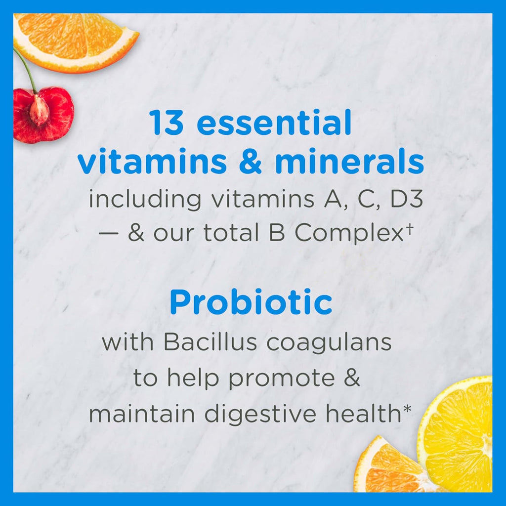 Zarbee's Kid's Complete Daily Multivitamin + Probiotic Gummies, Natural Fruit, 70 Count S42761