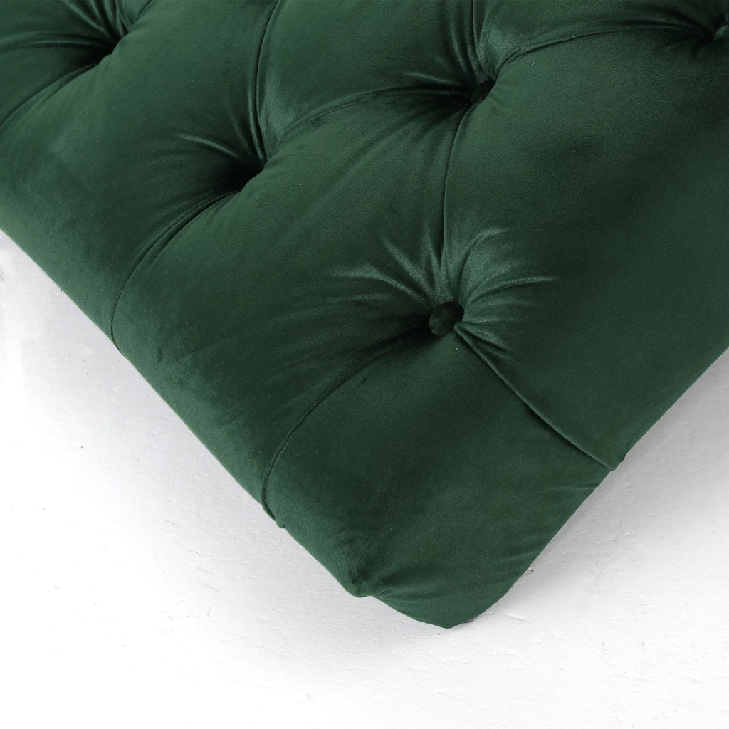 Grasby Tufted Emerald Velvet Chaise Lounge R113