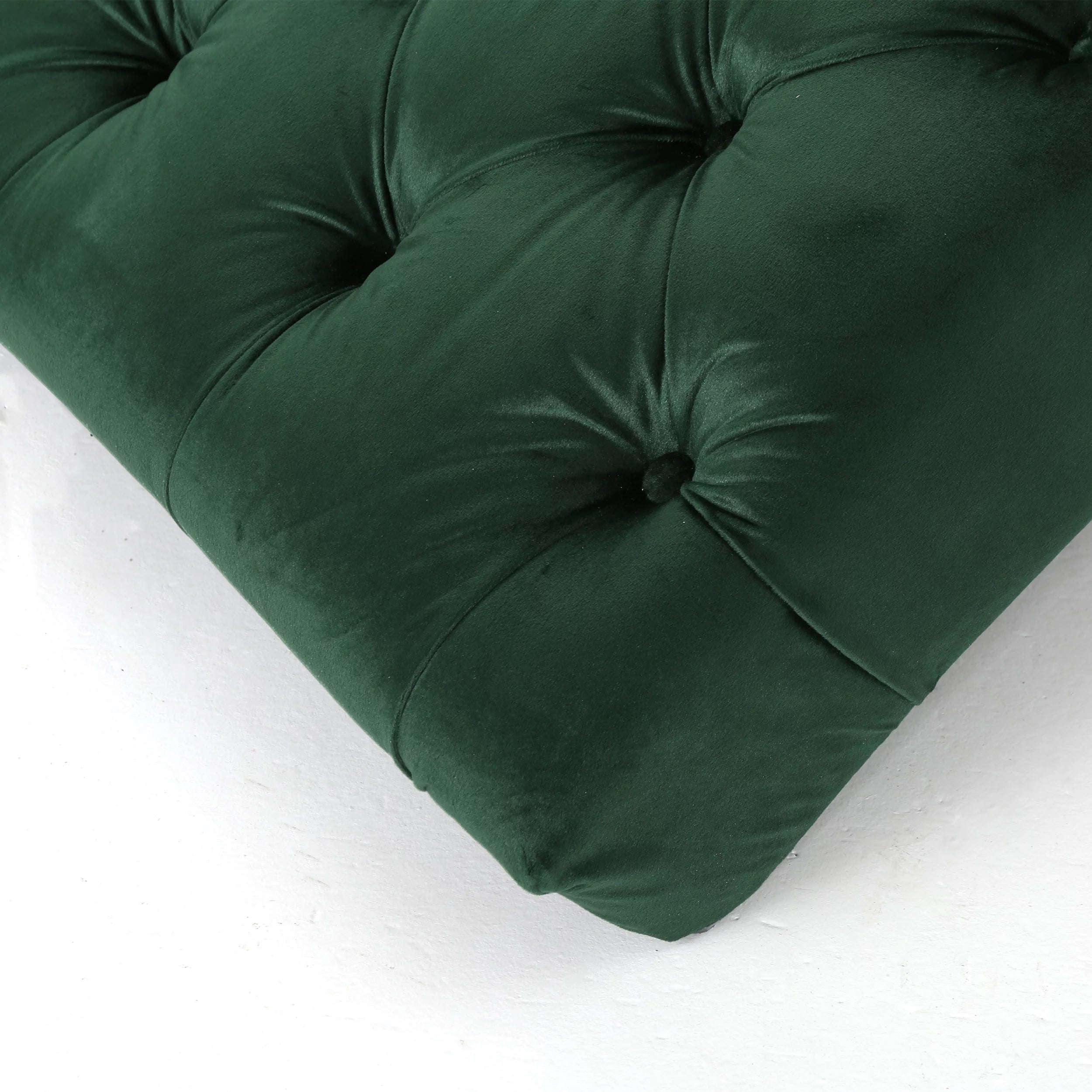 Grasby Tufted Emerald Velvet Chaise Lounge R113