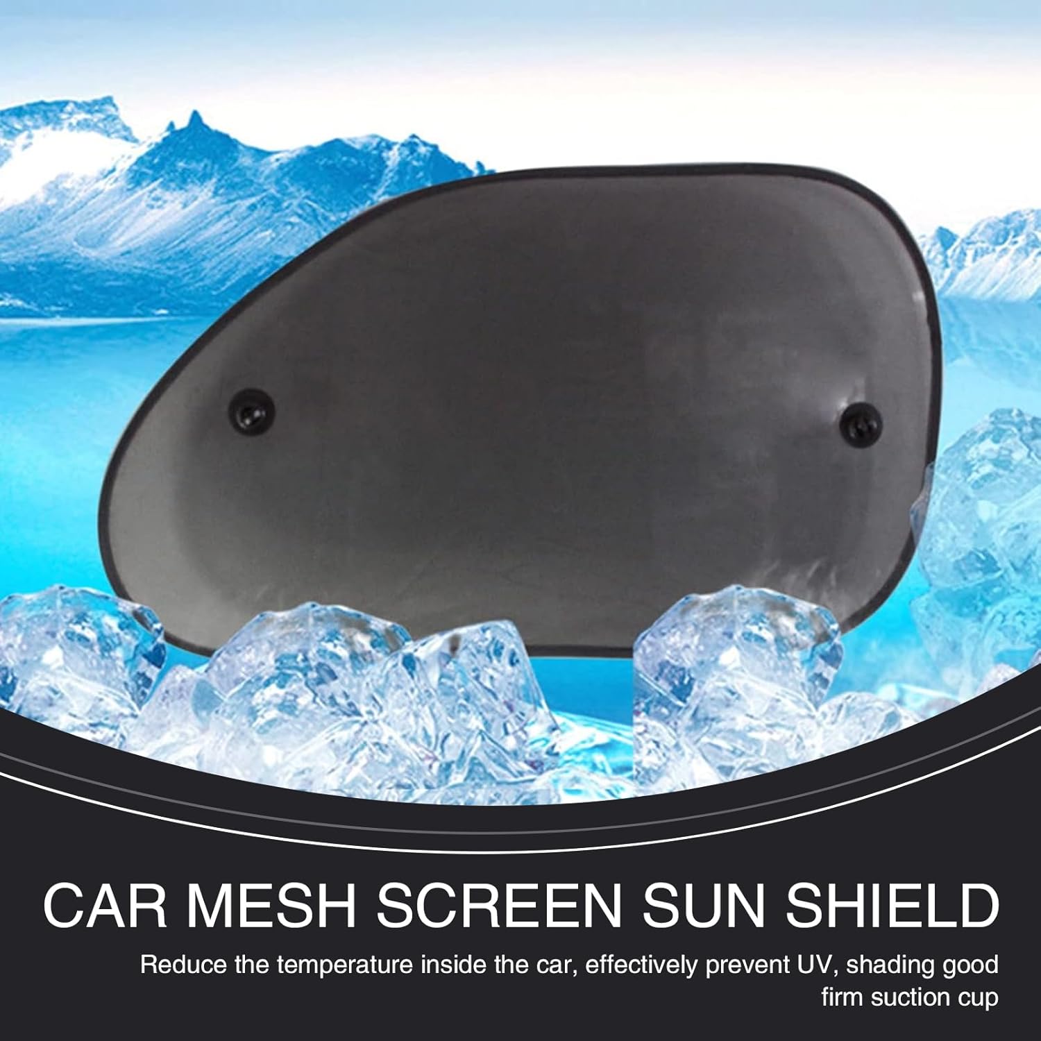 Car Side Window Sun Shade 2 Pack, Breathable Mesh, Black L2279