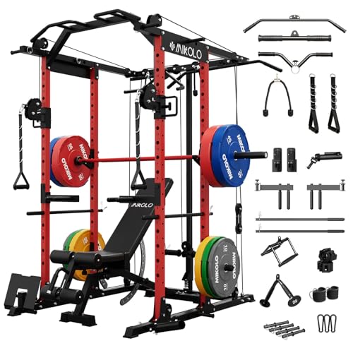 Mikolo Power Cage with Cable Crossover and LAT Pull Down System, 1500LBS I14340