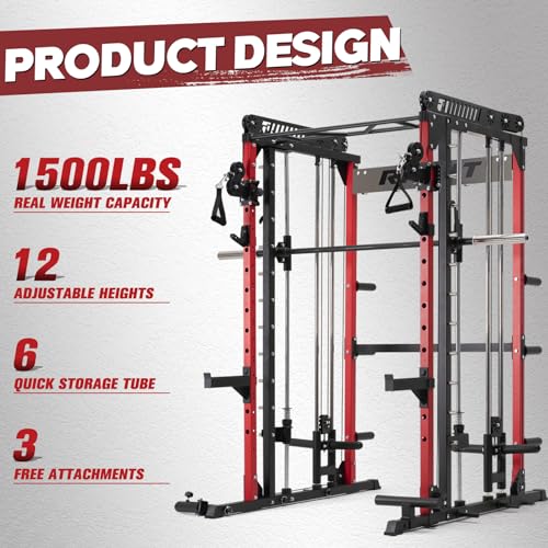 RitFit M1 & M1 Pro Smith Machine with Cable Crossover System for Home Gym Y659852