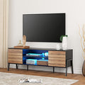 WAMPAT Mid Century Modern TV Stand for TVs Up to 65 Inch, LED Wood TV Console with Storage, Home Entertainment Center in Espresso for Living Room Bedroom, 60 inch