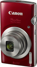 Canon PowerShot ELPH 180 Digital Camera w/Image Stabilization and Smart AUTO Mode (Red) (Renewed)