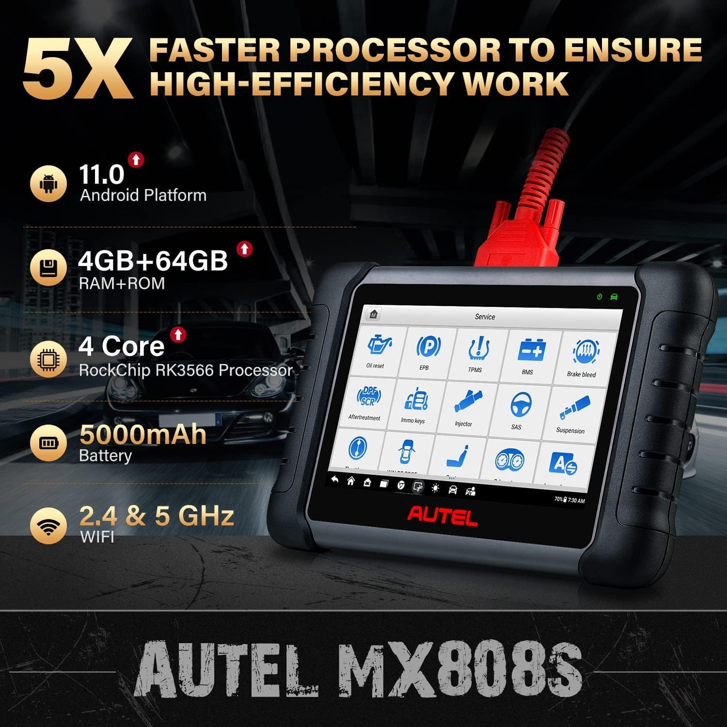 Autel MaxiCheck MX808S Scanner, 2024 Bidirectional 11OS US Ver. V2179