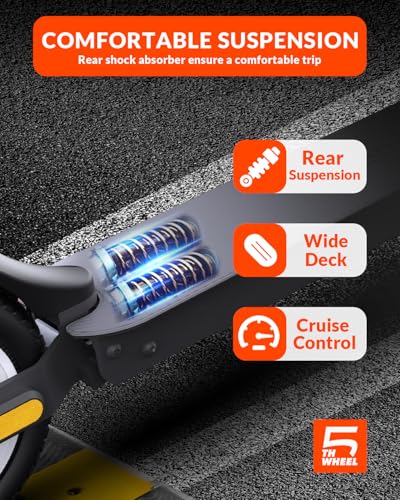 5TH WHEEL V30PRO Electric Scooter, 10" Solid Tires, 350W Motor, Foldable Commuter M94859