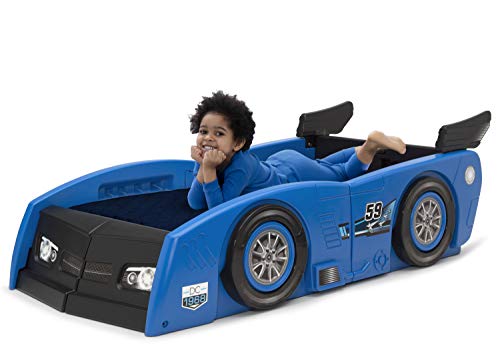 Delta Children Grand Prix Race Car Toddler and Twin Bed, Black S6608