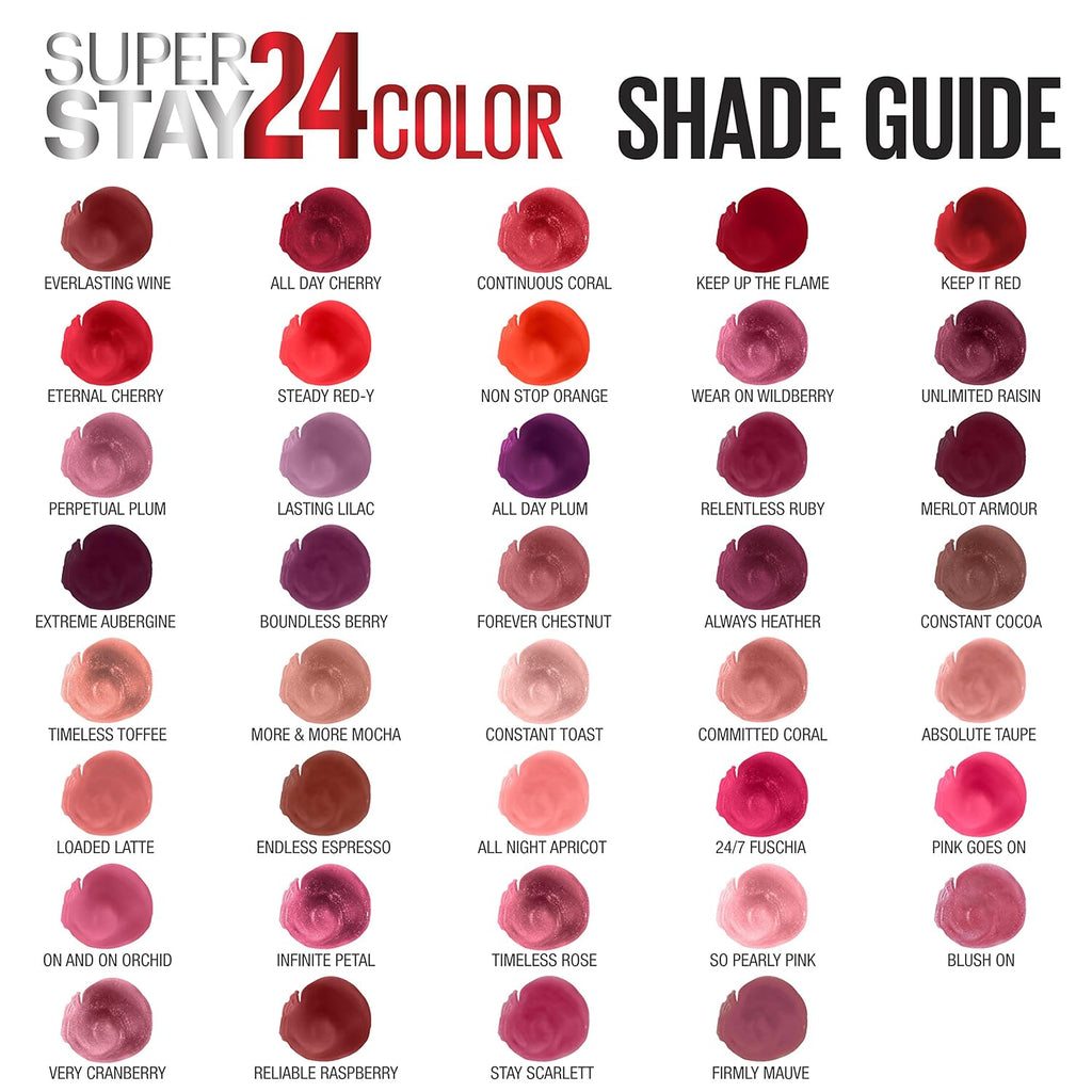 Maybelline Super Stay 24 2-Step Liquid Lipstick, Merlot Armour, 1 oz (Pack of 2) A165299