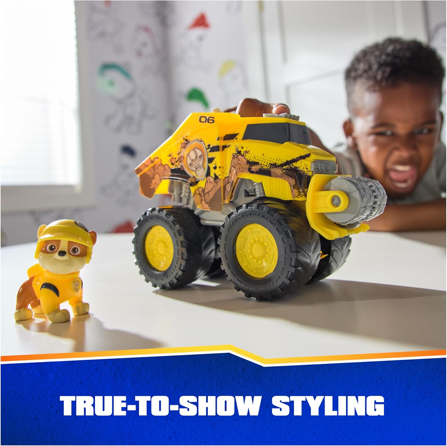 Paw Patrol Rescue Wheels Rubble's Bulldozer Toy Truck with Action Figure B5410