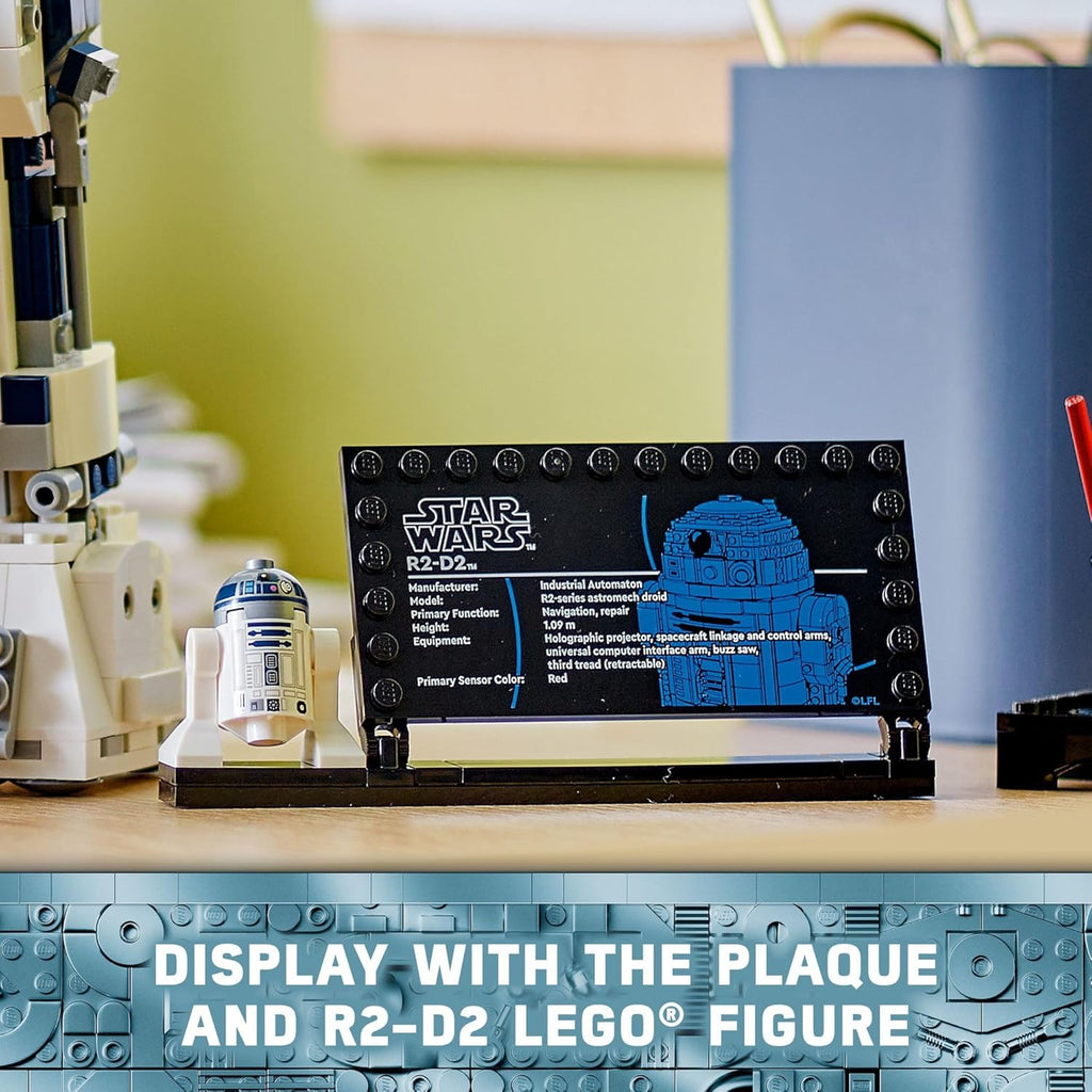 LEGO Star Wars R2-D2 Brick Built Droid Figure with 25th Anniversary Darth Malak Minifigure F86154