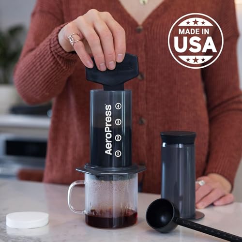 AeroPress Original Coffee Press – 3-in-1 Portable Coffee Maker for Travel C406
